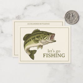Cartão De Notas Pesca de Robalo Personalizada