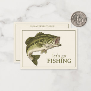 Cartão De Notas Pesca de Robalo Personalizada