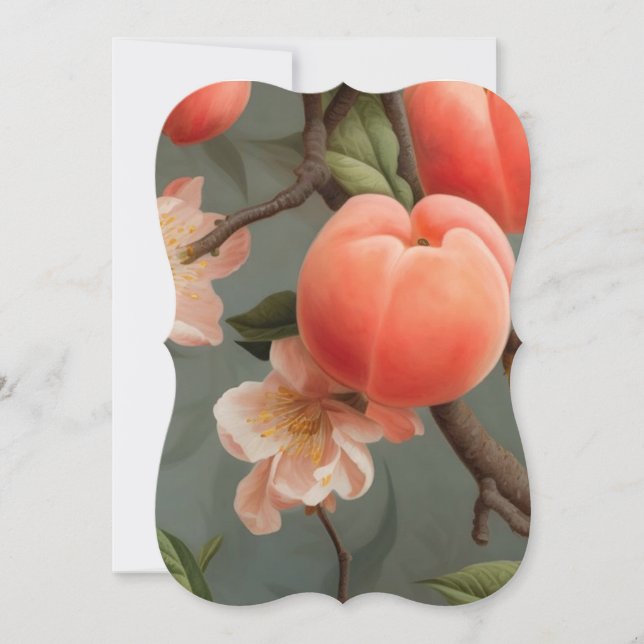 Cartão De Notas Pêssegos na vinha (Frente)