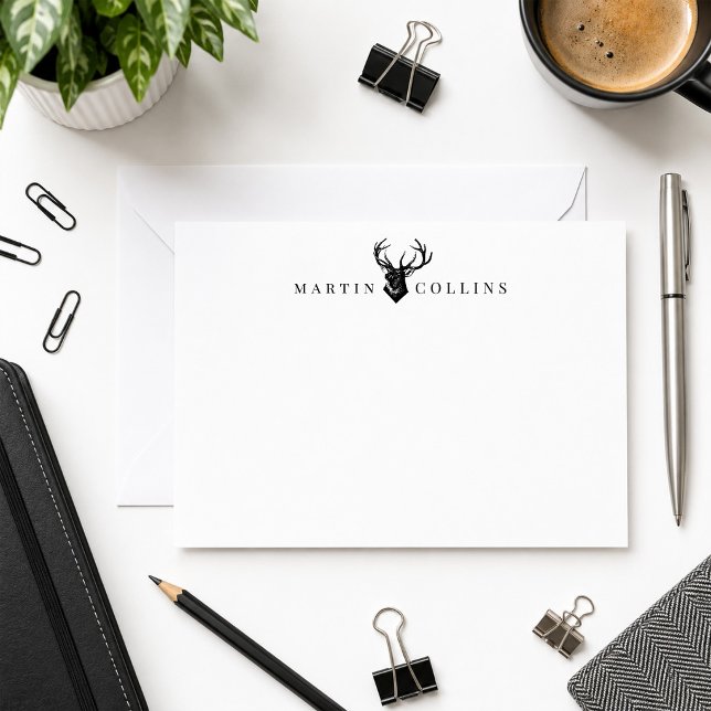 Cartão De Notas Pessoal Masculino Personalizado (Criador carregado)