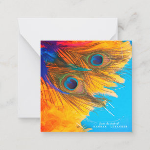 Cartão De Notas Peste de Peacock Azul-Azul-Aqua bonito