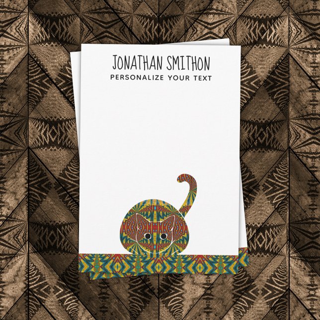 Cartão De Notas Pet Gato Chic Cujo Papagaio Engraçado Pecuta Papel (Criador carregado)