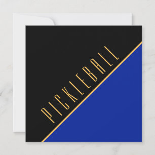 Cartão De Notas PICKLEBALL Classy Royal Blue Color Block