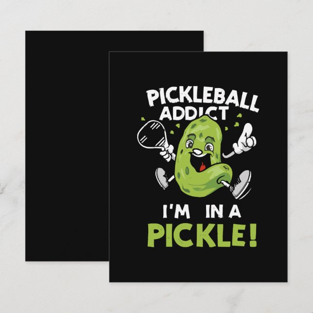 Cartão De Notas Pickleball-Engraçado (Frente/Verso)