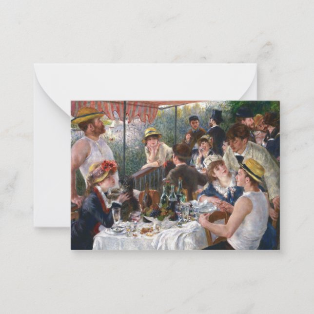 Cartão De Notas Pierre-Auguste Renoir - Luncheon do Partido Barco (Frente)