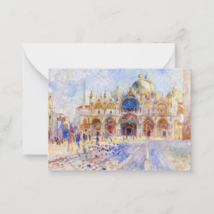 Cartão De Notas Pierre-Auguste Renoir - Veneza, Piazza San Marco