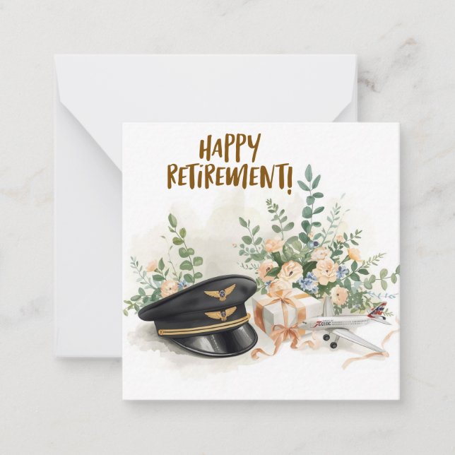 Cartão De Notas Pilot  Happy retirement (Frente)