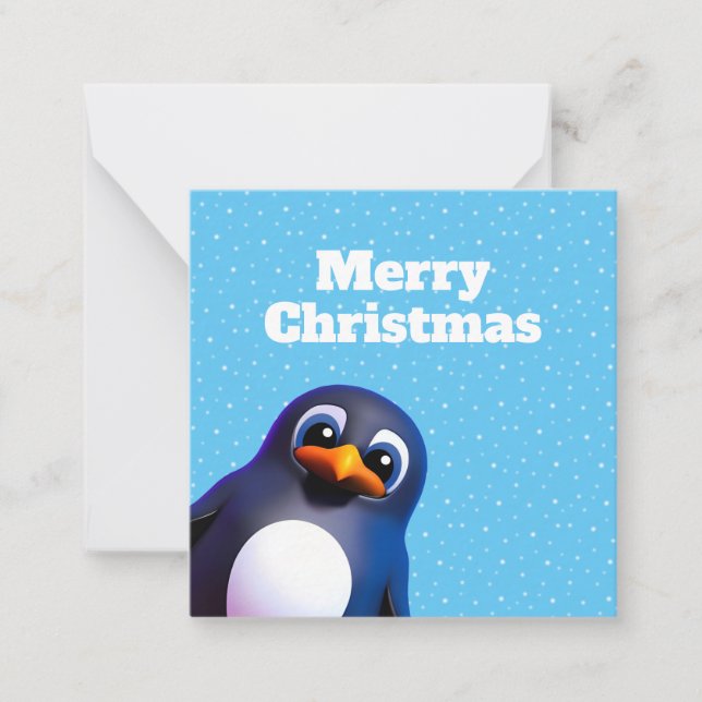 Cartão De Notas Pinguim (Frente)