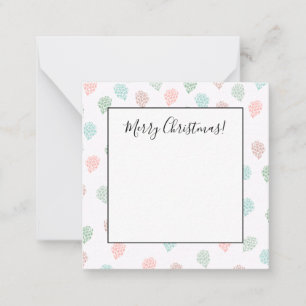 Cartão De Notas Pinhas de Natal Pintadas à Mão Multicolor