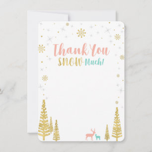 Cartão De Notas Pink, Mint e Dourado Natal agradecido Obrigada