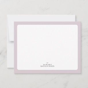 Cartão De Notas Pink Simple Heart Personalized Stationery
