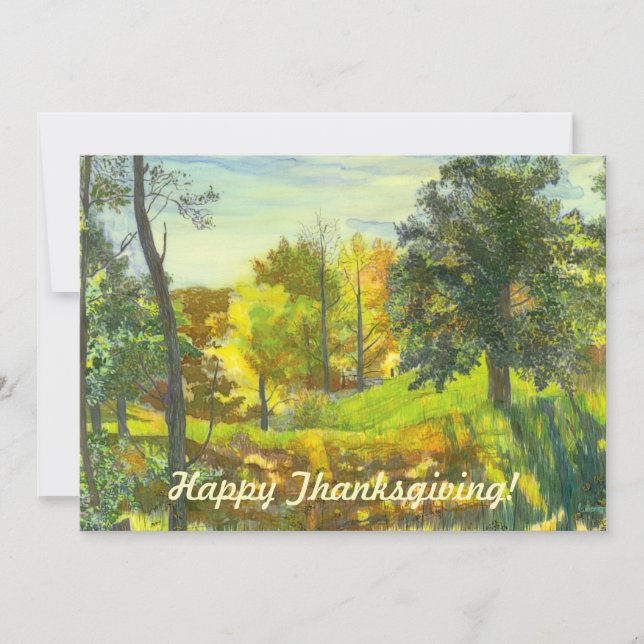 Cartão De Notas Pintor de queda solar aquarela na seda (Frente)