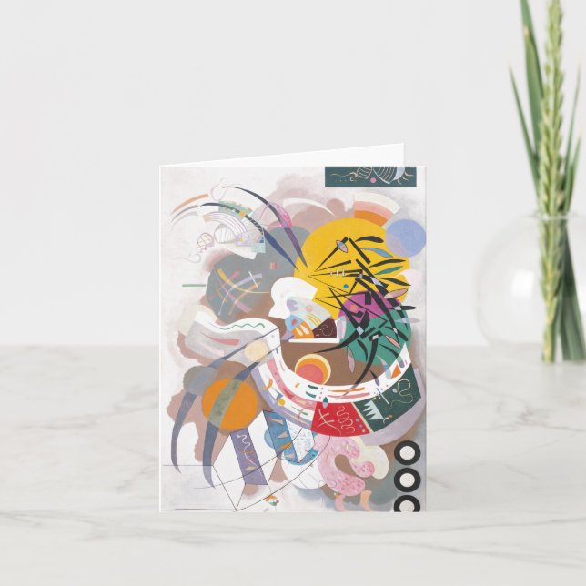 Cartão De Notas Pintura de Abstrato de curva dominante de Kandinsk (Frente)