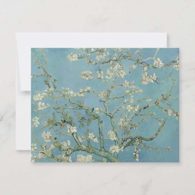 Cartão De Notas Pintura de Almond Blossoms por Van Gogh (Frente)