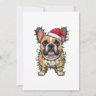 Cartão De Notas Pit Bull Envolvido em Luzes de Natal Amantes de c
