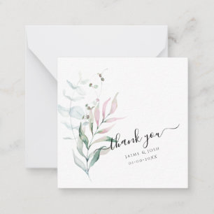 Cartão De Notas PixDezines Goma Cor de Água Rosa Eucalyptus