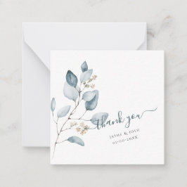 Cartão De Notas PixDezines Watercolor Goma Azul Dusty Eucalyptus