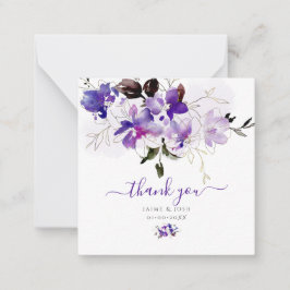Cartão De Notas PixDezines Watercolor Sweetpeas Violet Purple