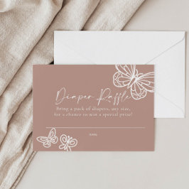 Cartão De Notas Placa Chá de fraldas Raffle Boho fralda