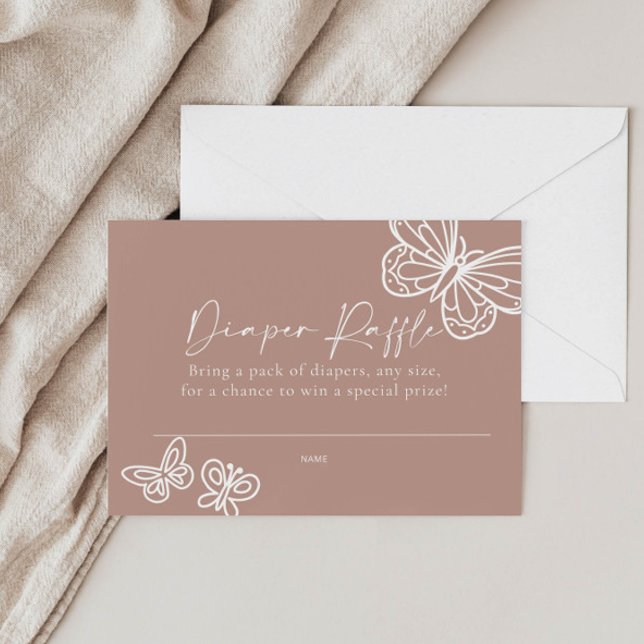 Cartão De Notas Placa Chá de fraldas Raffle Boho fralda (Criador carregado)