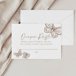 Cartão De Notas Placa Chá de fraldas Raffle fralda