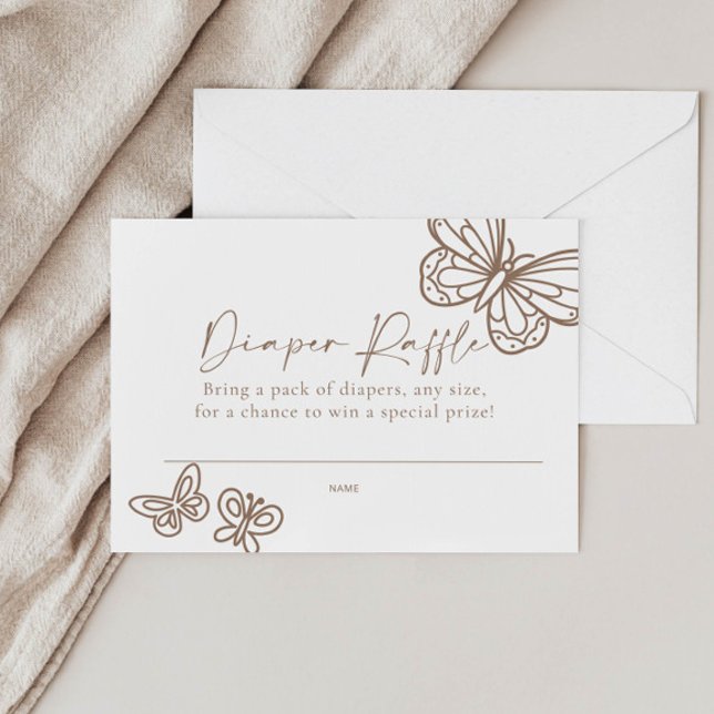 Cartão De Notas Placa Chá de fraldas Raffle fralda (Criador carregado)