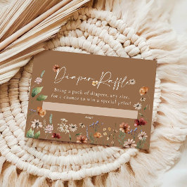 Cartão De Notas Placa Chá de fraldas Raffle Fralda Boho