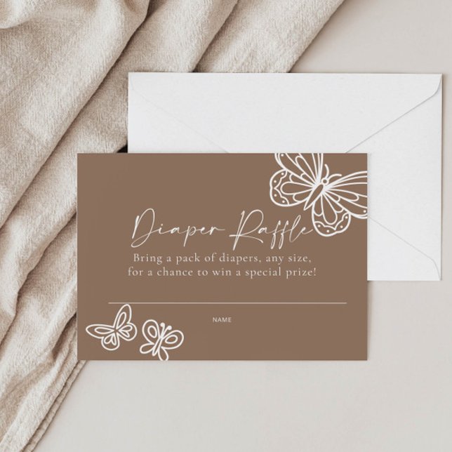 Cartão De Notas Placa Chá de fraldas Raffle Fralda Boho (Criador carregado)