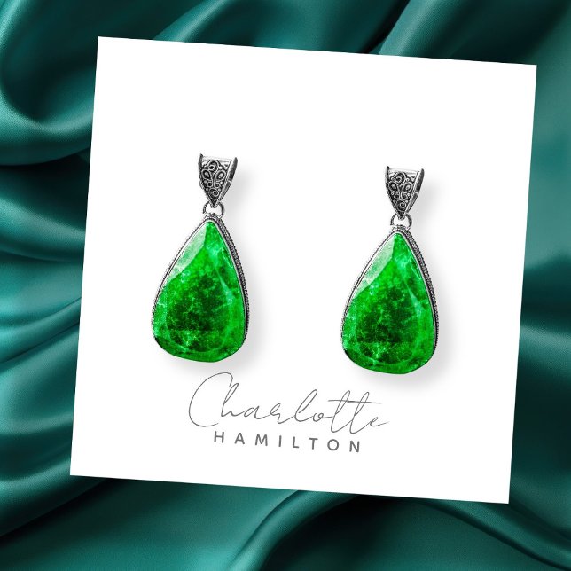 Cartão De Notas Placa de Cinza de Nomes Personalizados Modernos (Modern Personalized Name Grey Tones Earring Cards by Ricaso. Add your business name to jewelry cards)