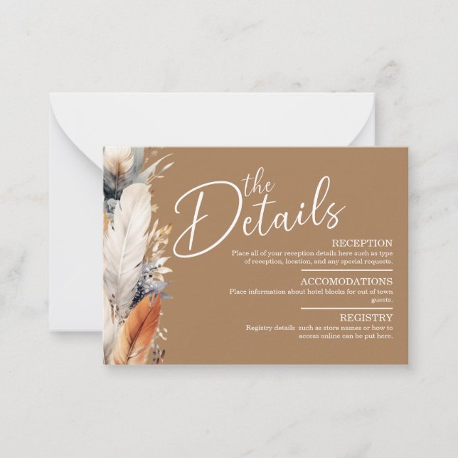 Cartão De Notas Placa de código QR do gabinete do Modern Boho (Frente)