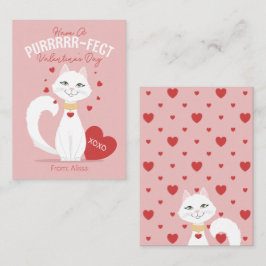 Cartão De Notas Placa de Dia de os namorados Purfect Cat Kids