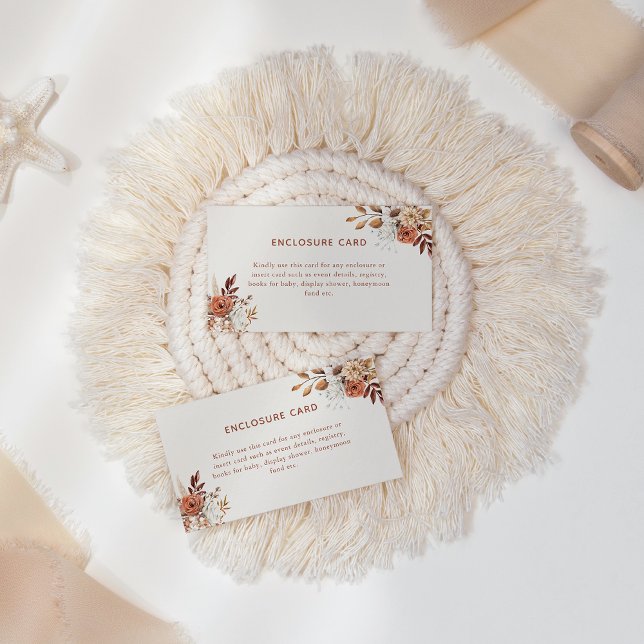 Cartão De Notas Placa de gabinete floral Boho Terracotta (Criador carregado)