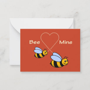 Cartão De Notas Placa de Namorados Bee Mine