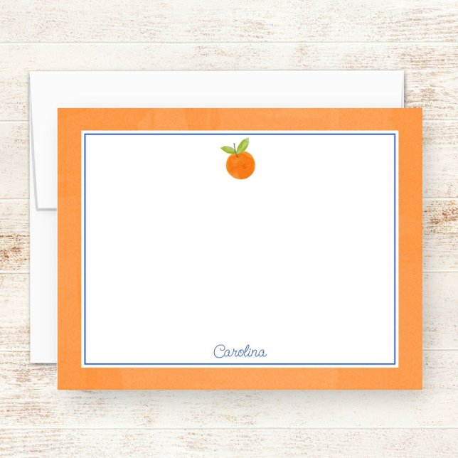Cartão De Notas Placa de Nota Azul e Laranja de Fruta Citrus (Criador carregado)