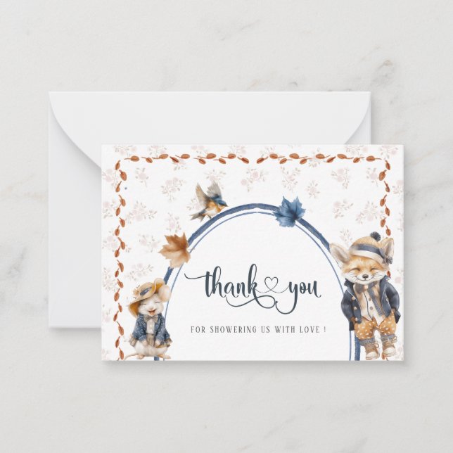 Cartão De Notas Placa de Nota BaFlat de Pequeno Abóbora de Aquarel (Frente)