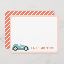 Cartão De Notas Placa de Nota de Carro de Raça Personalizada para 