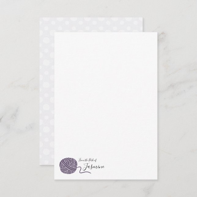 Cartão De Notas Placa de Nota de Feira de Fita Roxa Dusky (Frente/Verso)