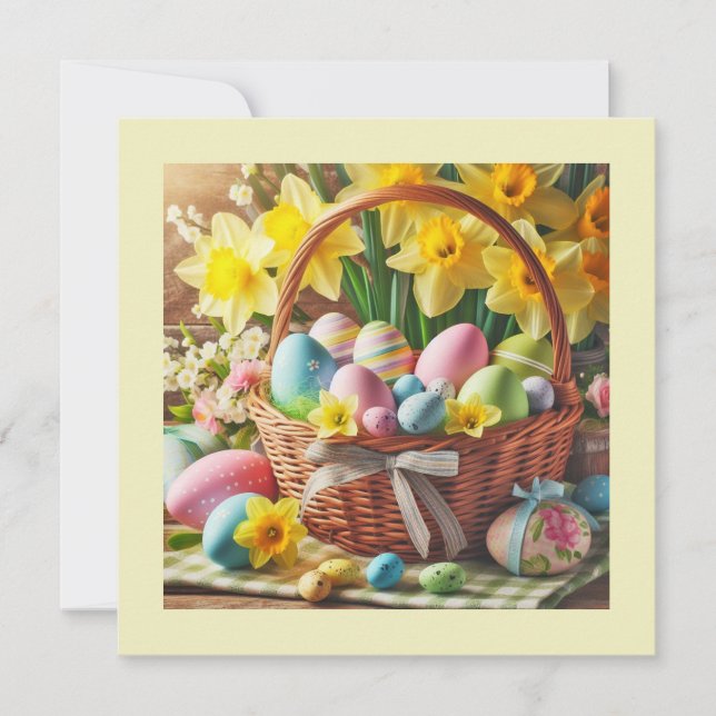 Cartão De Notas Placa de Nota de felz pascoa (Frente)