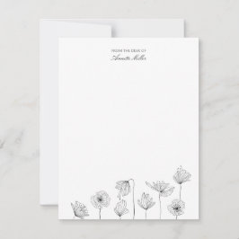 Cartão De Notas Placa de Nota de Papel Personalizado com Papoila F