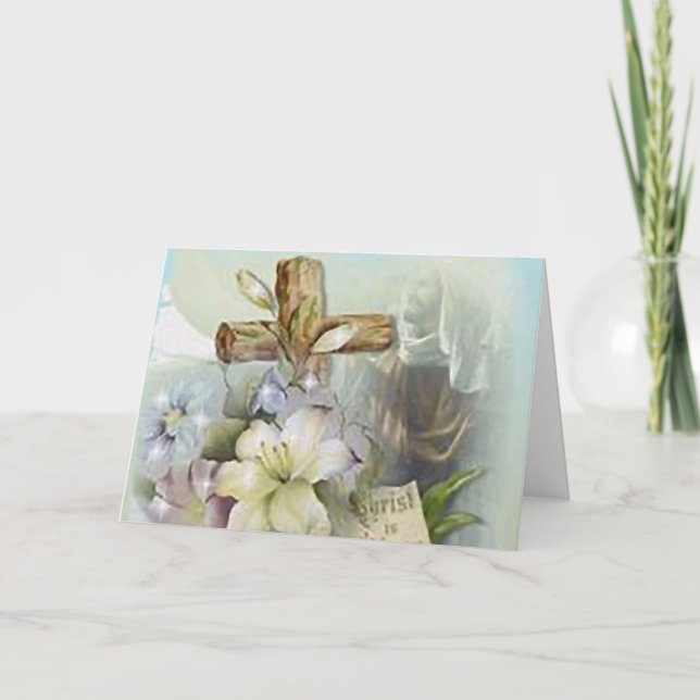 Cartão De Notas Placa de Nota de Páscoa "Cristo Levanta Toda Escur (Frente)