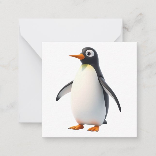 Cartão De Notas Placa de Nota de Pinguim Cujo Pinguim (Frente)