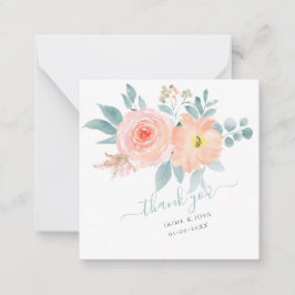 Cartão De Notas Placa de Nota de Rosas de Cores d'Água Cor Rosa pa