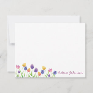 Cartão De Notas Placa de Nota de Tulip Personalizada