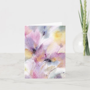 Cartão De Notas Placa de Nota do Vazio "Floral Suave e Colorida"