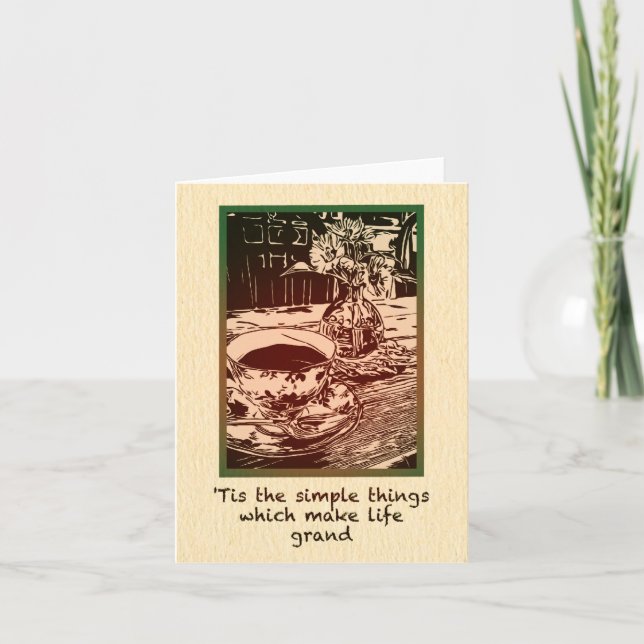 Cartão De Notas Placa de Nota Dobrada Simples, 4" x 5,6" (Frente)