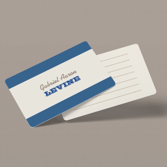 Cartão De Notas Placa de Nota marinho Azul e Prata (Criador carregado)