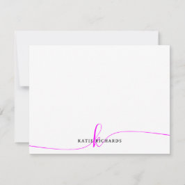 Cartão De Notas Placa de Nota Mínima Magenta Mínima Personalizada