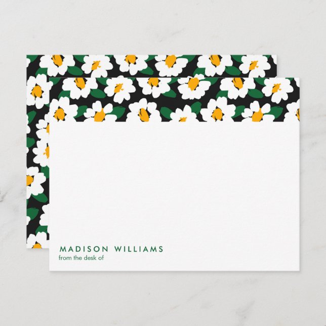 Cartão De Notas Placa de Nota Moderna de Tendência de Na moda de F (Frente/Verso)