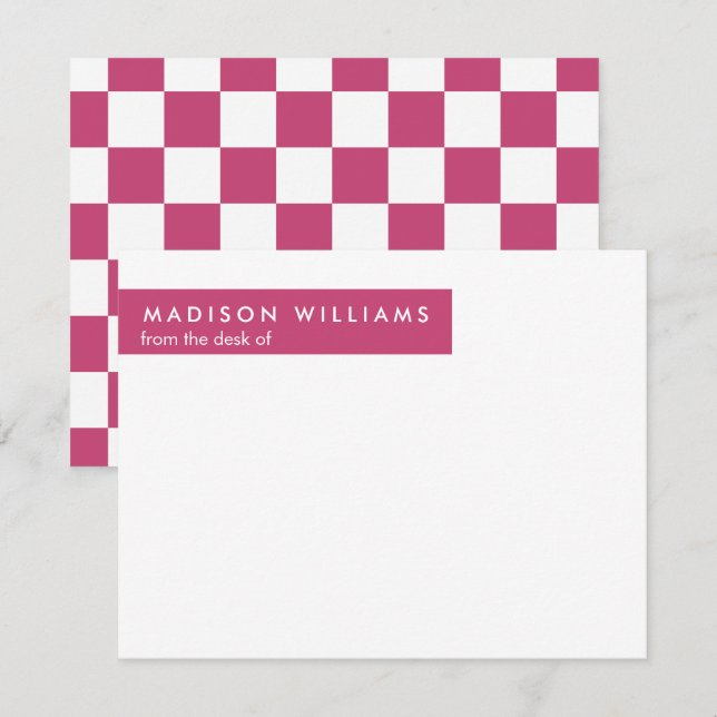 Cartão De Notas Placa de Nota Moderna de Tendência Na moda quadrad (Frente/Verso)