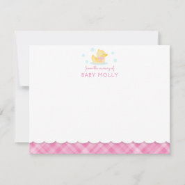 Cartão De Notas Placa de Nota para Bebê de Disquete Rosa de Borrac